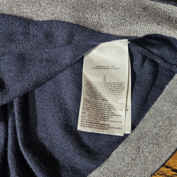 Banana Republic Mens Navy Blue Knit Sweater Large - Picture 7 of 7